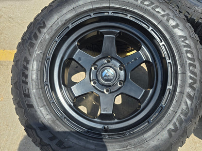 18x9 Fuel Shok D644 Chevy Silverado RAM Tacoma wheels rims 6x139 6x5.5 tires