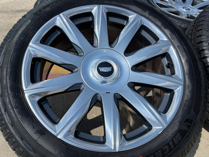 22" Cadillac Escalade Platinum OEM wheels rims 95078 4874 tires MICHELIN NEW