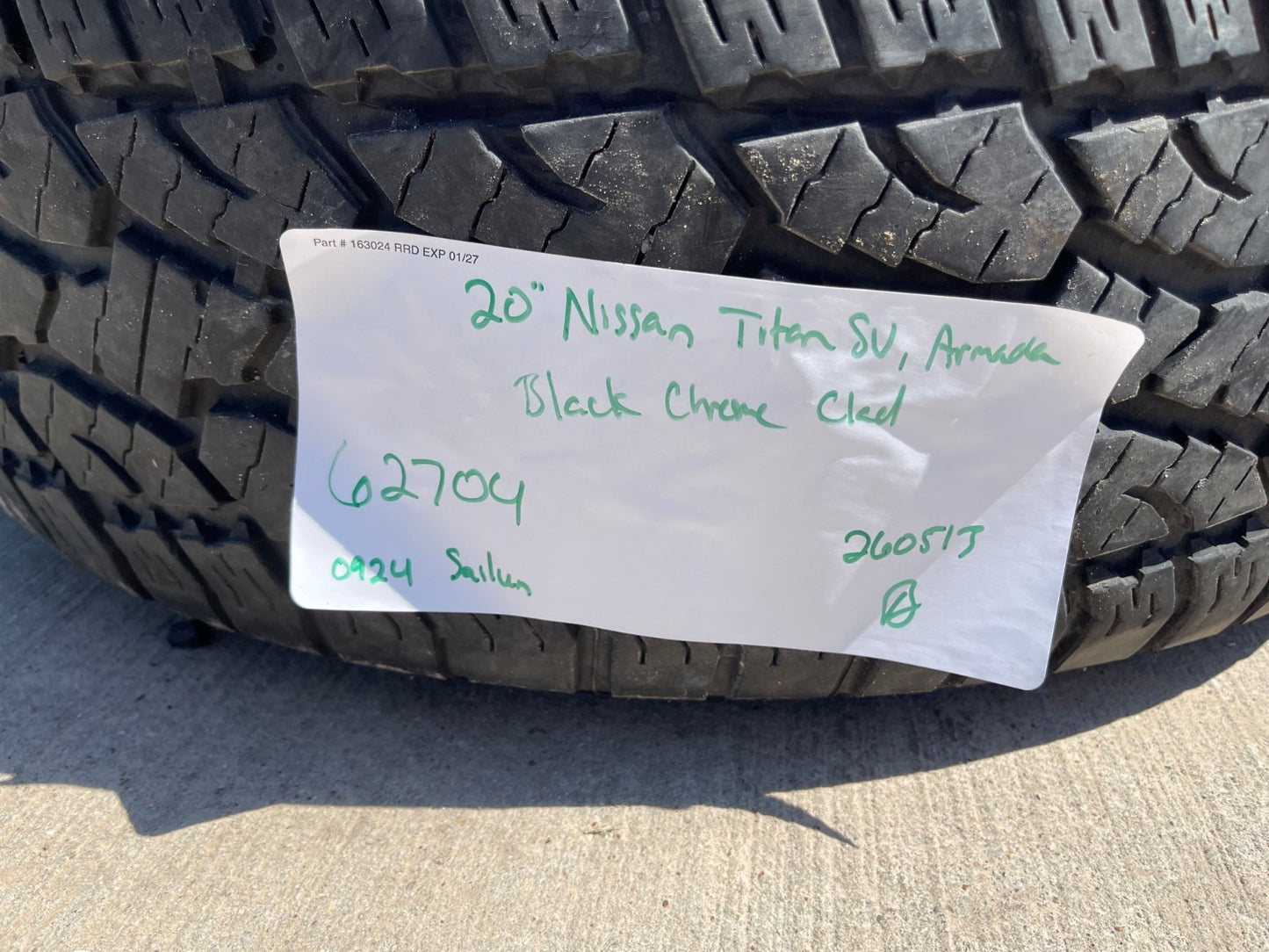 20" Nissan Titan Armada OEM 62704 wheels rims CHROME
