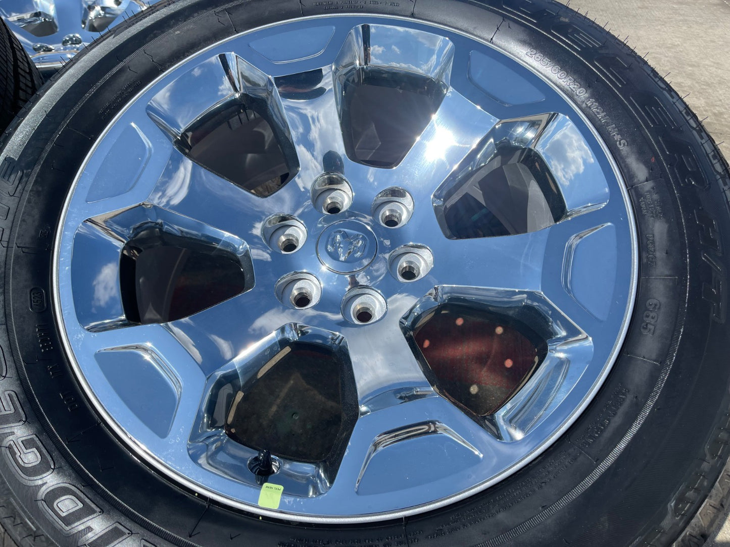20" Dodge Ram 1500 OEM Laramie CHROME 2680 wheels rims 2025 2026 BRIDGESTONE NEW