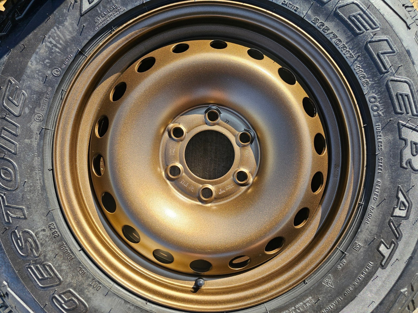 17" INEOS Grenadier OEM steel wheels rims BRONZE tires 2024 2025 2026 NEW