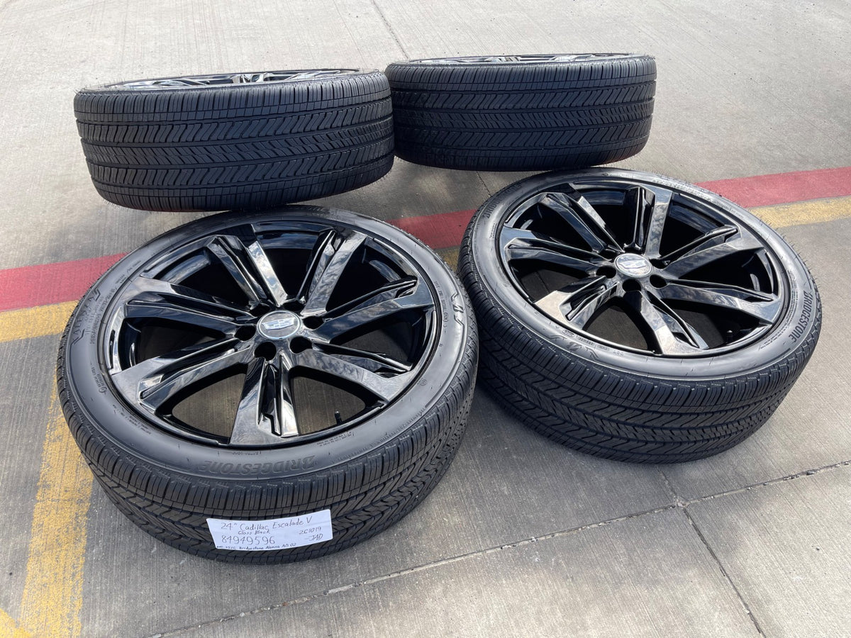 24" Cadillac Escalade V OEM wheels rims 2025 2026 2027 BRIDGESTONE SET NEW