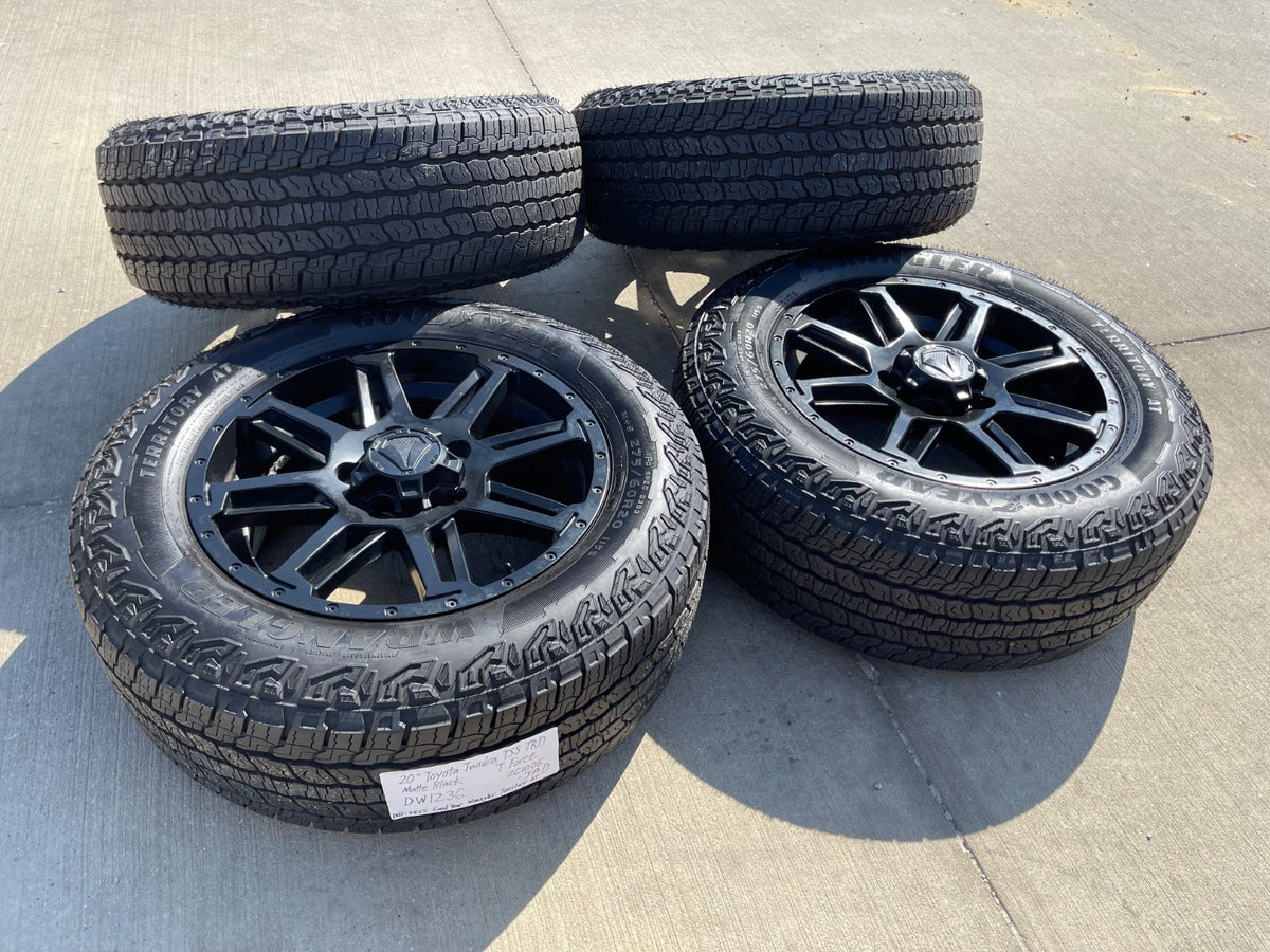 20" Toyota Tundra PLATINUM OEM 75159 SET wheels rims 5x150 tires GOODYEAR AT SET