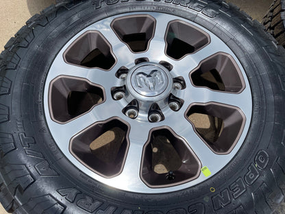 20" Dodge Ram 2500 3500 LARAMIE OEM 2698 wheels rims TAN SET TOYO A/T3 35" NEW