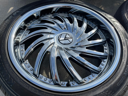 20x8.5 Arza TD221 wheels rims 5x112 5x114.3 5x4.5 Camry Sienna Rav4 Charger