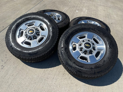 17" Chevy Silverado GMC Sierra 2500 3500 OEM 5500 wheels rims tires MICHELIN A/T
