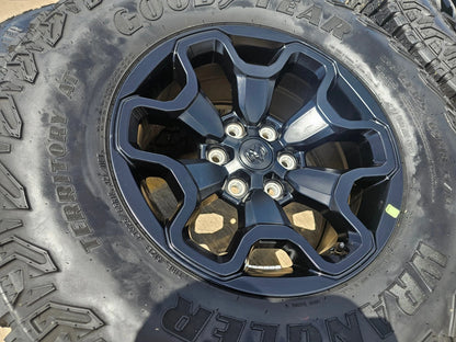 18" Dodge Ram 1500 TRX RHO Black OEM 66002 wheels rims TERRITORY M/T 35"