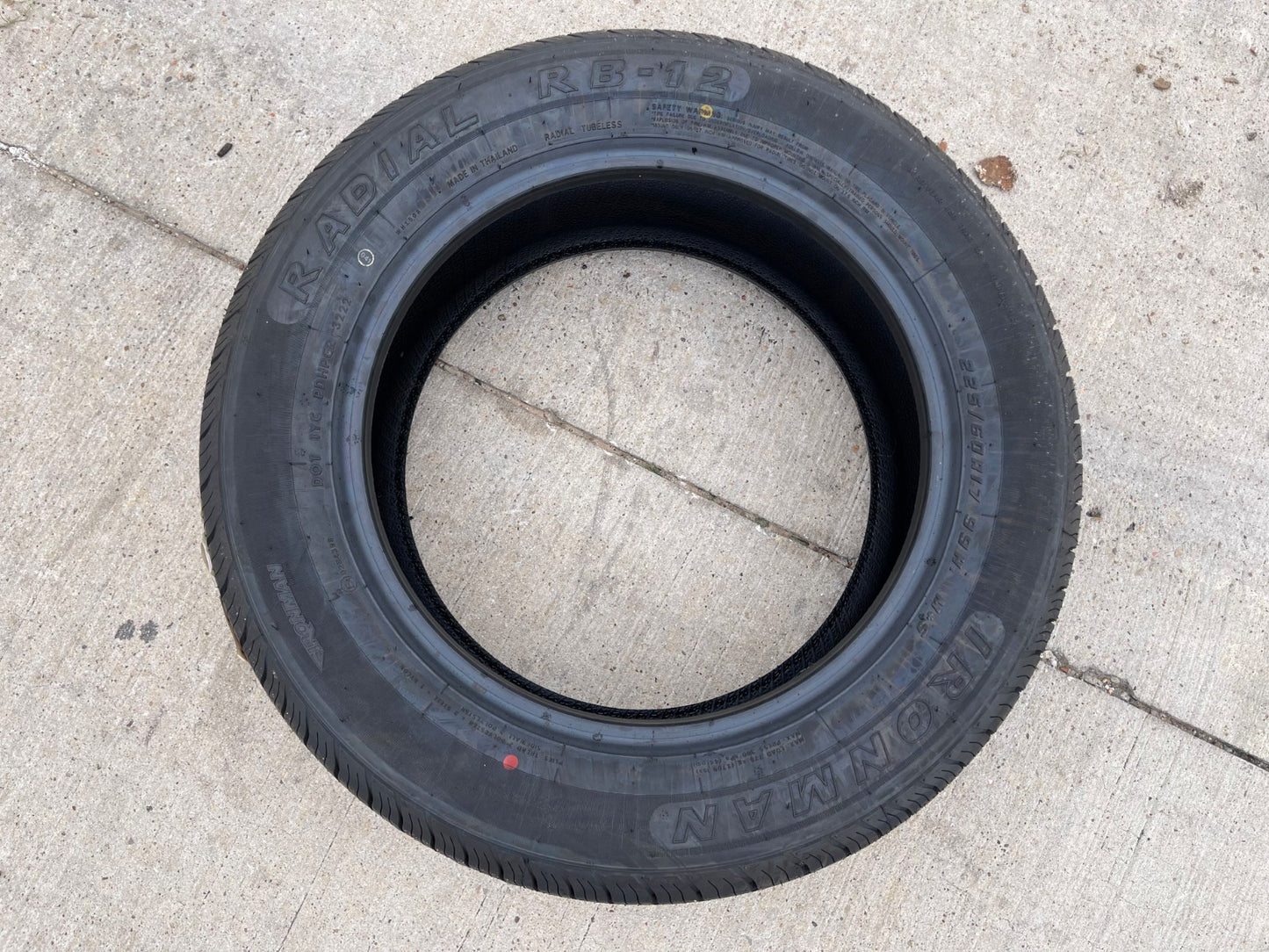 (1) 225/60/17 Ironman RB-12 tire 225/60R17 99H M+S NEW