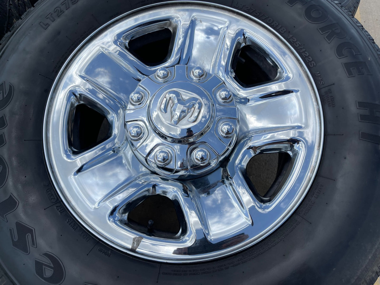 18" Dodge Ram 2500 3500 STEEL chrome OEM 2473 wheels rims tires SET