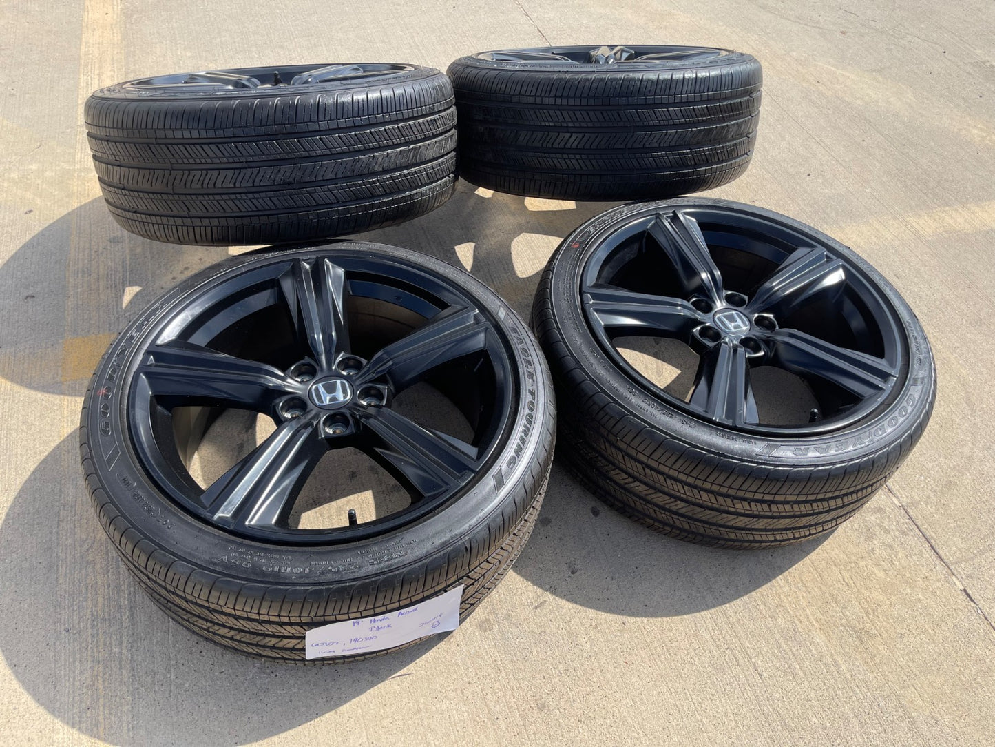 19" Honda Accord OEM Replica Sport wheels rims 60307 190340 Civic SET GOODYEAR