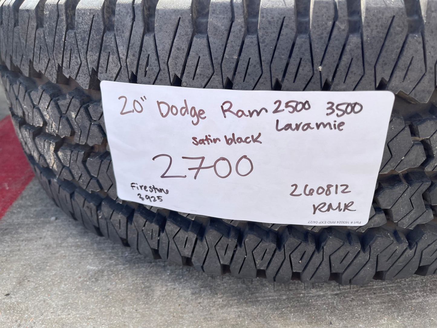20" Dodge Ram 2500 3500 LARAMIE OEM 2700 wheels rims SET 2025 2026 2027 NEW