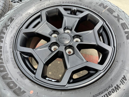 17" Jeep Wrangler SPORT OEM wheels rims tires 9237 black 2023 2024 2025 NEW