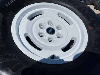 17" Ford Bronco HERITAGE Limited Edition wheels rims white 35" NEW 2024 2025