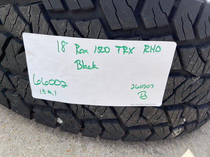 18" Dodge Ram 1500 TRX RHO Black OEM 66002 wheels rims SET HANKOOK A/T2 35"