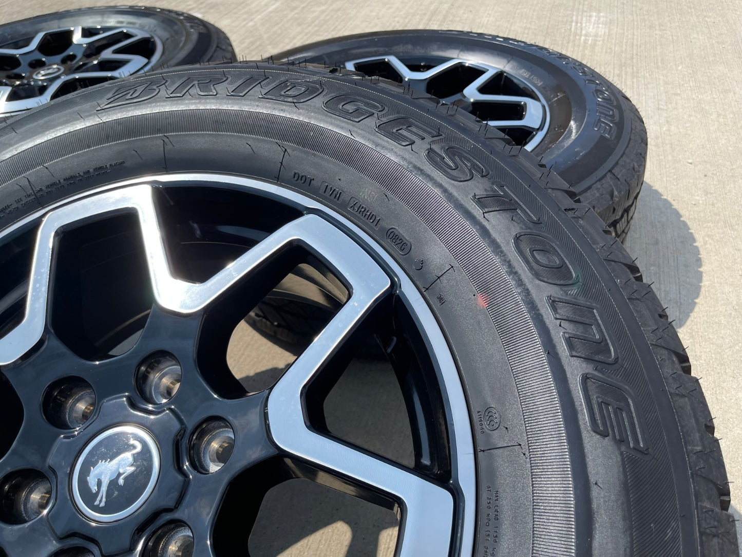 18" Ford Bronco wheels rims black 95213 Ranger SET BRIDGESTONE DUELER A/T NEW