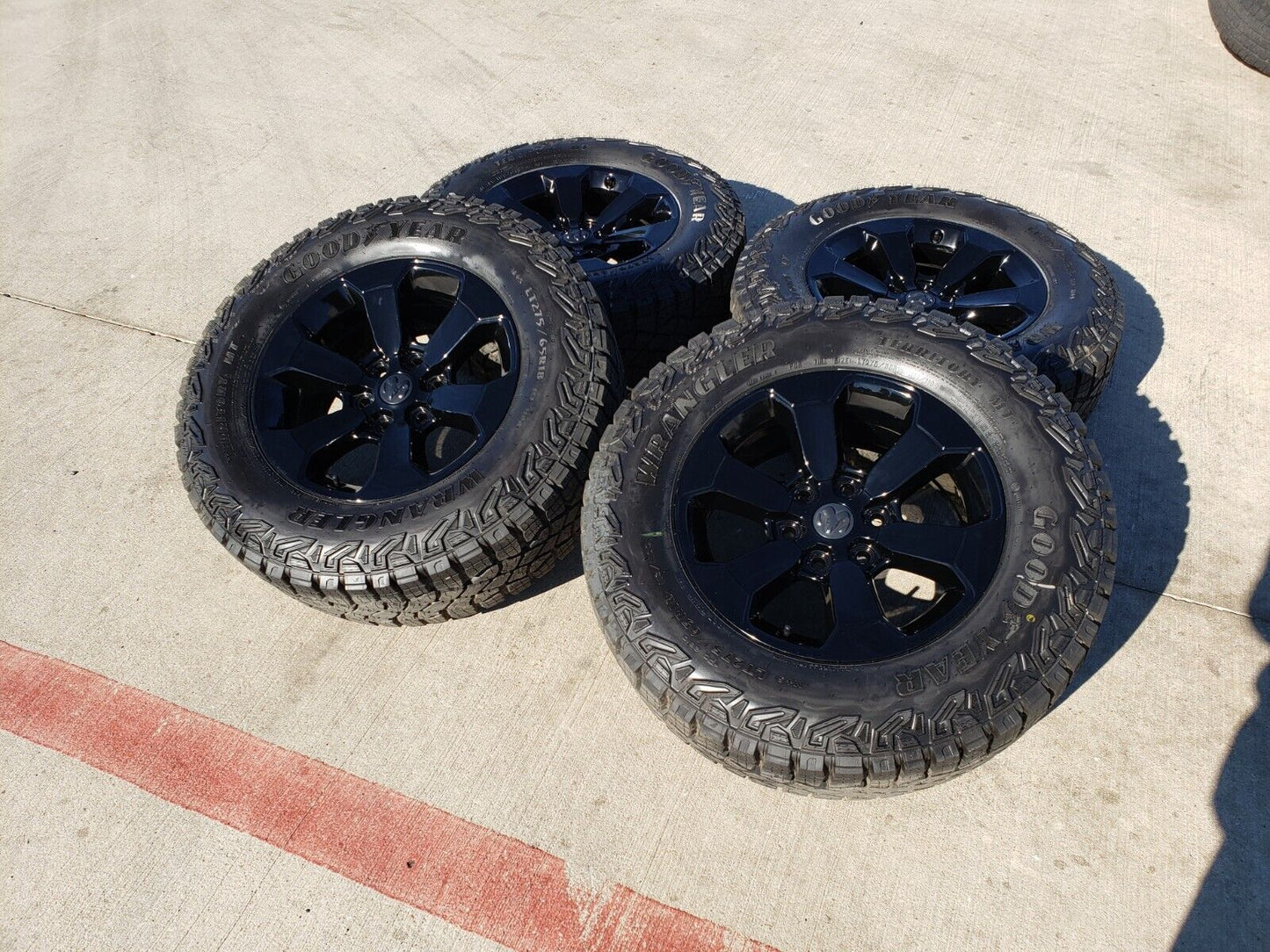 18" Dodge Ram 1500 Rebel Black OEM wheels rims 2671 tires 2023 2024 2025 NEW