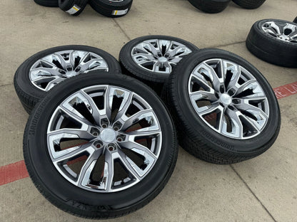 22" GMC Yukon Chevy Tahoe Escalade OEM chrome 95513 wheels rims NEW