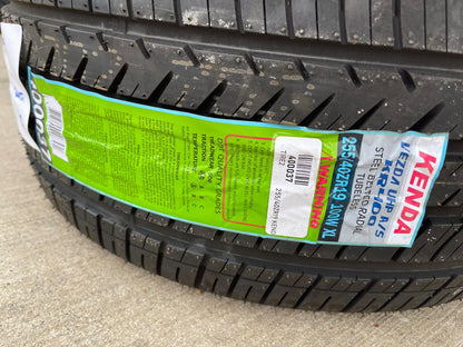 (1) 255/40/19 Kenda Vezda UHP A/S KR400 tire 255/40r19 100W NEW