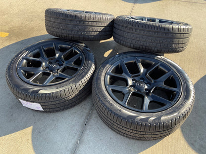 22" Dodge Ram 1500 OEM LIMITED Laramie wheels rims black 2725 2684 PIRELLI NEW