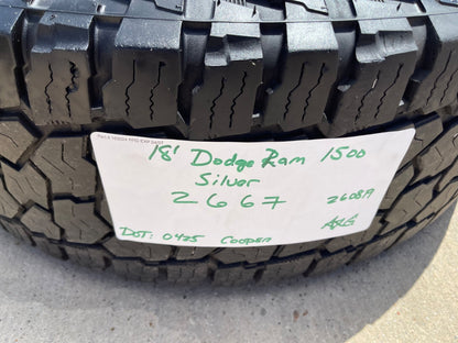 18" Ram 1500 OEM 2667 stock wheels rims tires SET COOPER A/T