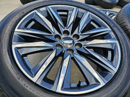 22" Cadillac OEM wheels rims GMC Sierra Escalade 4869 tires 2023 2024 2025 NEW