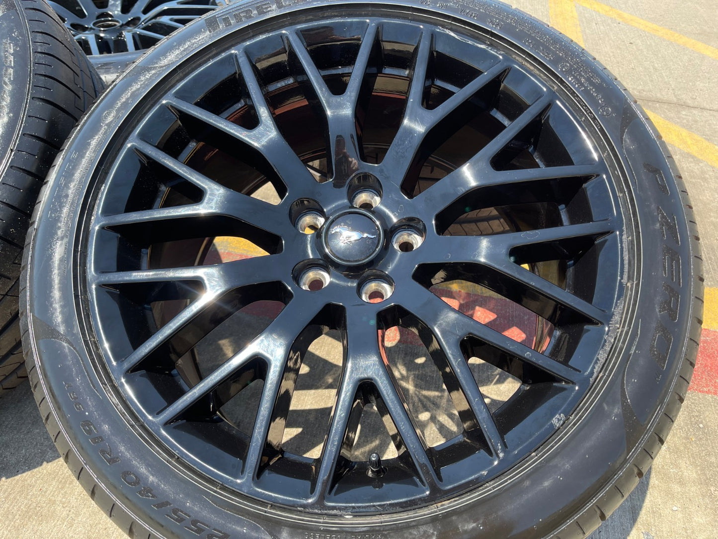 19" Ford Mustang GT Track Pack OEM 10036 10038 wheels rims PIRELLI