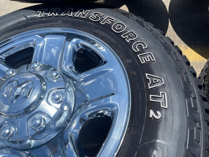 18" Dodge Ram 2500 3500 STEEL chrome OEM 2473 wheels rims SET FIRESTONE A/T2