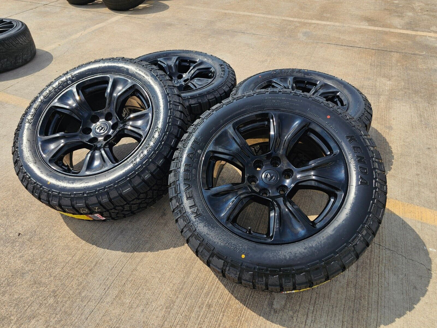 20" Dodge Ram 1500 OEM Laramie wheels rims 2674 tires 2023 2024 NEW A/T2 33"