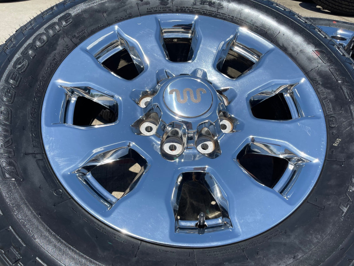 20" Ford F-250 King Ranch Lariat OEM 10100 rims wheels CHROME NEW BRIDGESTONE