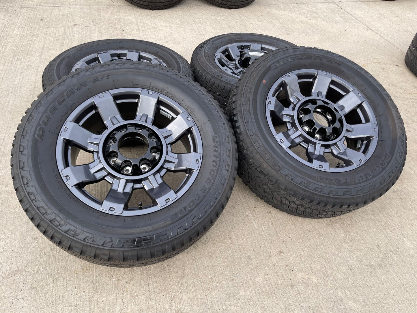 20" Ford F-250 F-350 OEM gray Lariat 10485 10296 wheels rims BRIDGESTONE A/T