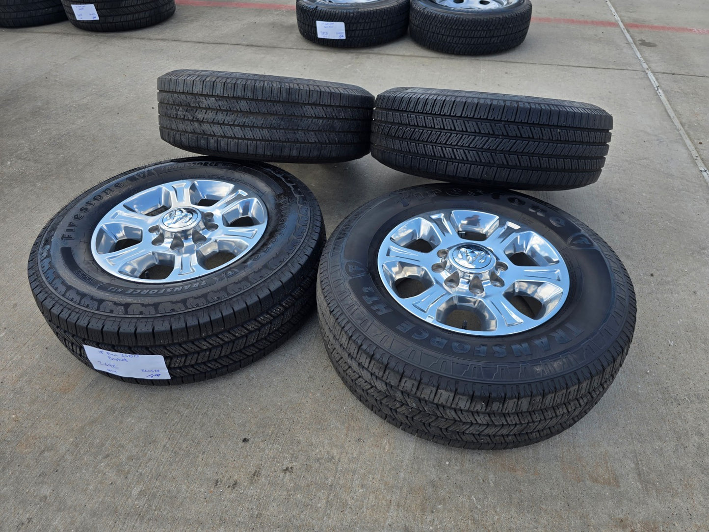18" Ram 2500 3500 Laramie Power Wagon OEM wheels rims 2692 FIRESTONE H/T2 NICE