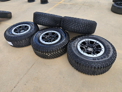 17" Ford Bronco SASQUATCH wheels rims BEADLOCK 10388 Ranger SET GOODYEAR A/T 35"
