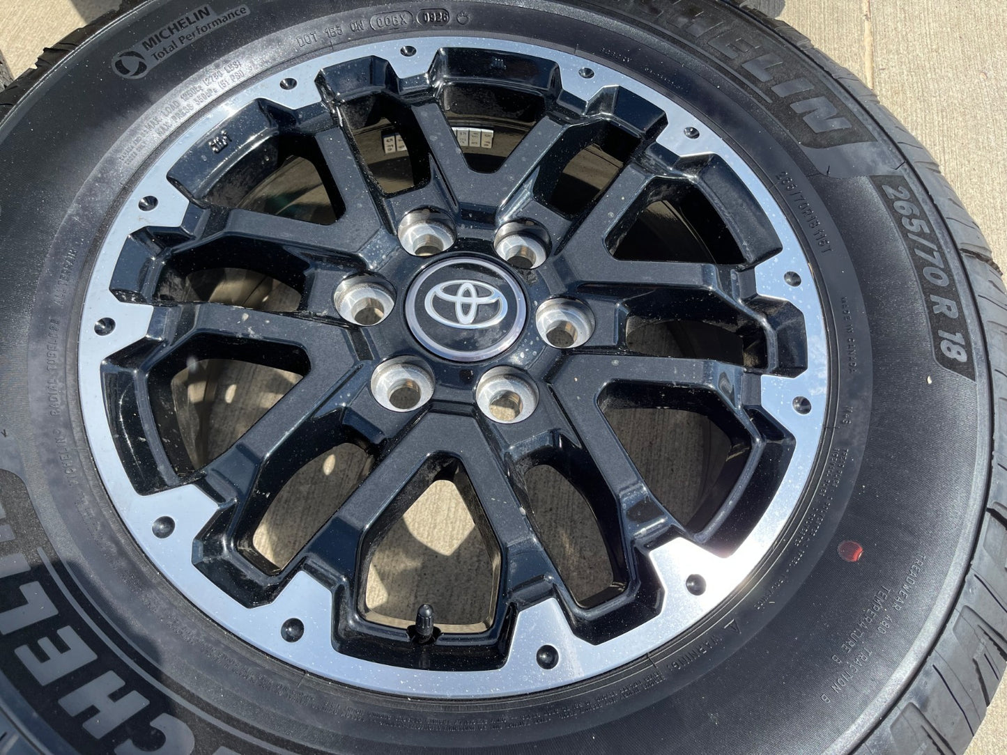 18" Toyota Tundra TRD OEM black wheels rims 75273 Sequoia SET MICHELIN NEW