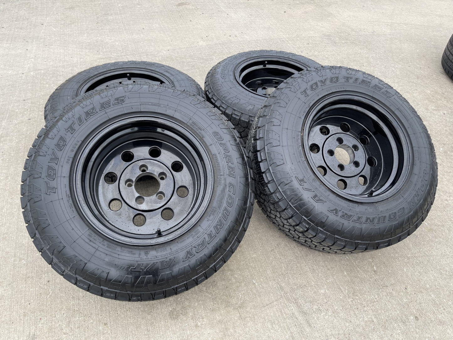 15" 15x10 Vision American Muscle 531 Jeep Wrangler wheels rims 5x114.3 5x4.5