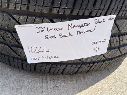 22" Lincoln Navigator OEM 10666 rims wheels BLACK LABEL BRIDGESTONE