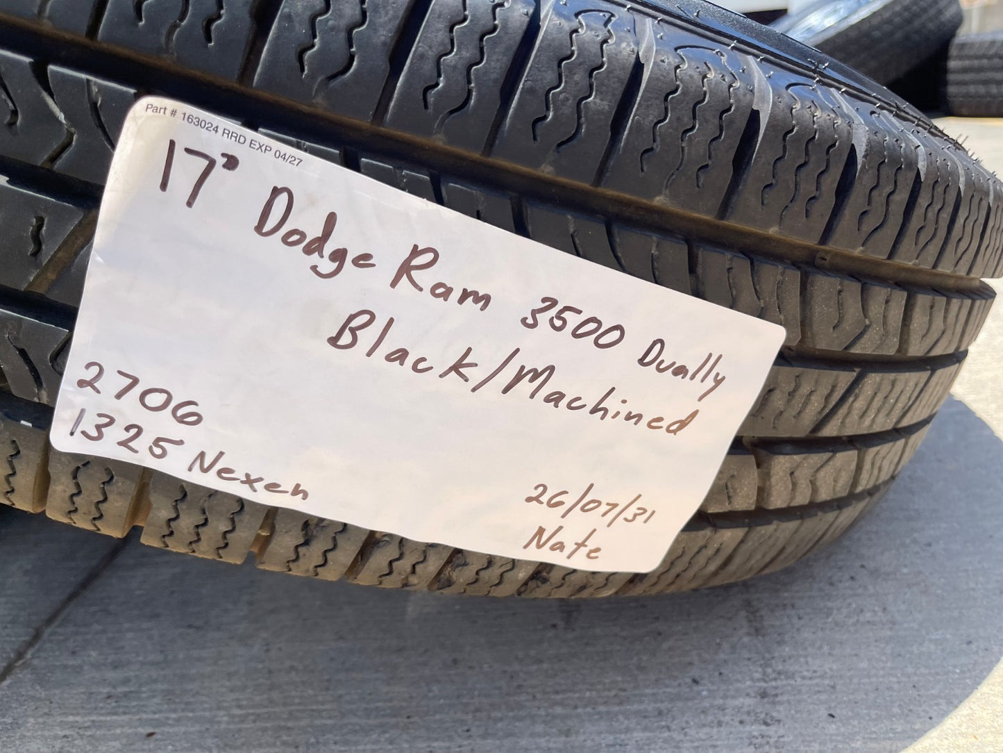 17" Dodge Ram 3500 Dually Laramie wheels rims 2706 2707 OEM black SET 2025 2026