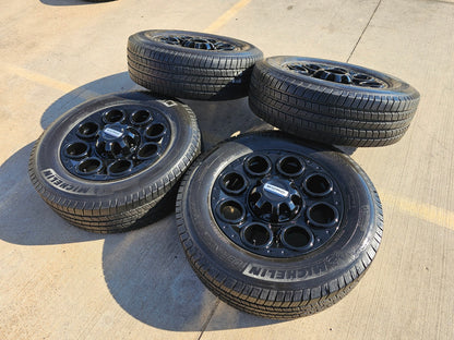 20" Ford F-250 F-350 OEM black TREMOR 10299 10484 wheels rims MICHELIN DEFENDER