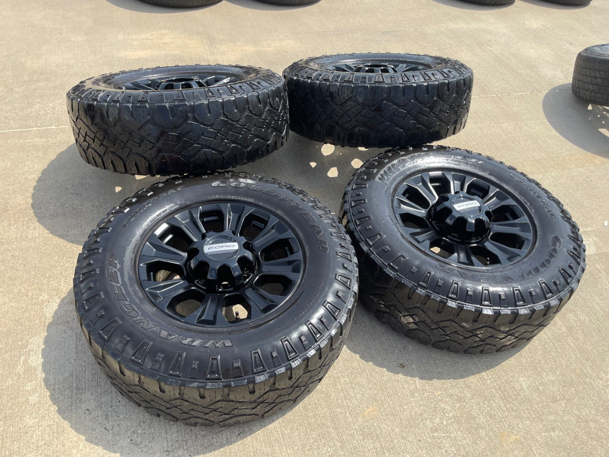 18" Ford F-250 F-350 TREMOR OEM rims wheels 10097 GOODYEAR DURATRAC A/T 35" SET