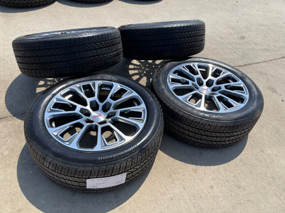 22" GMC Yukon Sierra DENALI OEM wheels rims Tahoe 2025 2026 2027 BRIDGESTONE NEW
