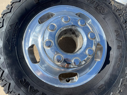 17" Ford F-350 Dually OEM 10477 10478 rims wheels SET tires A/T
