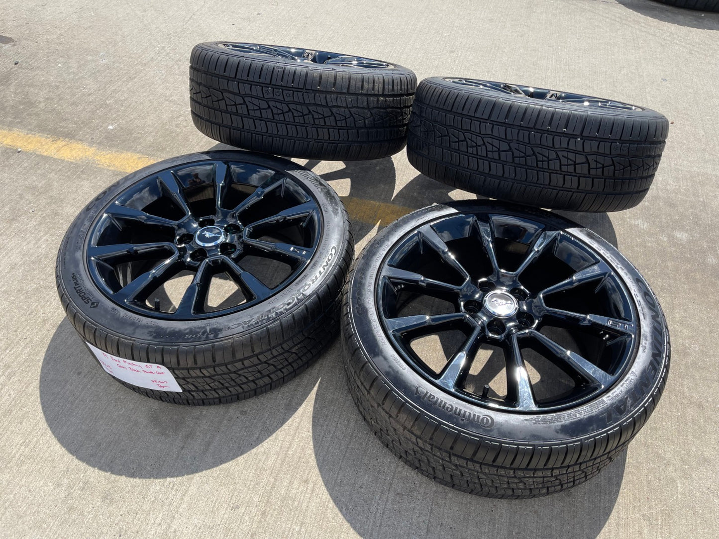 19" Ford Mustang Stealth GT OEM wheels rims 3863 tires CONTINENTAL