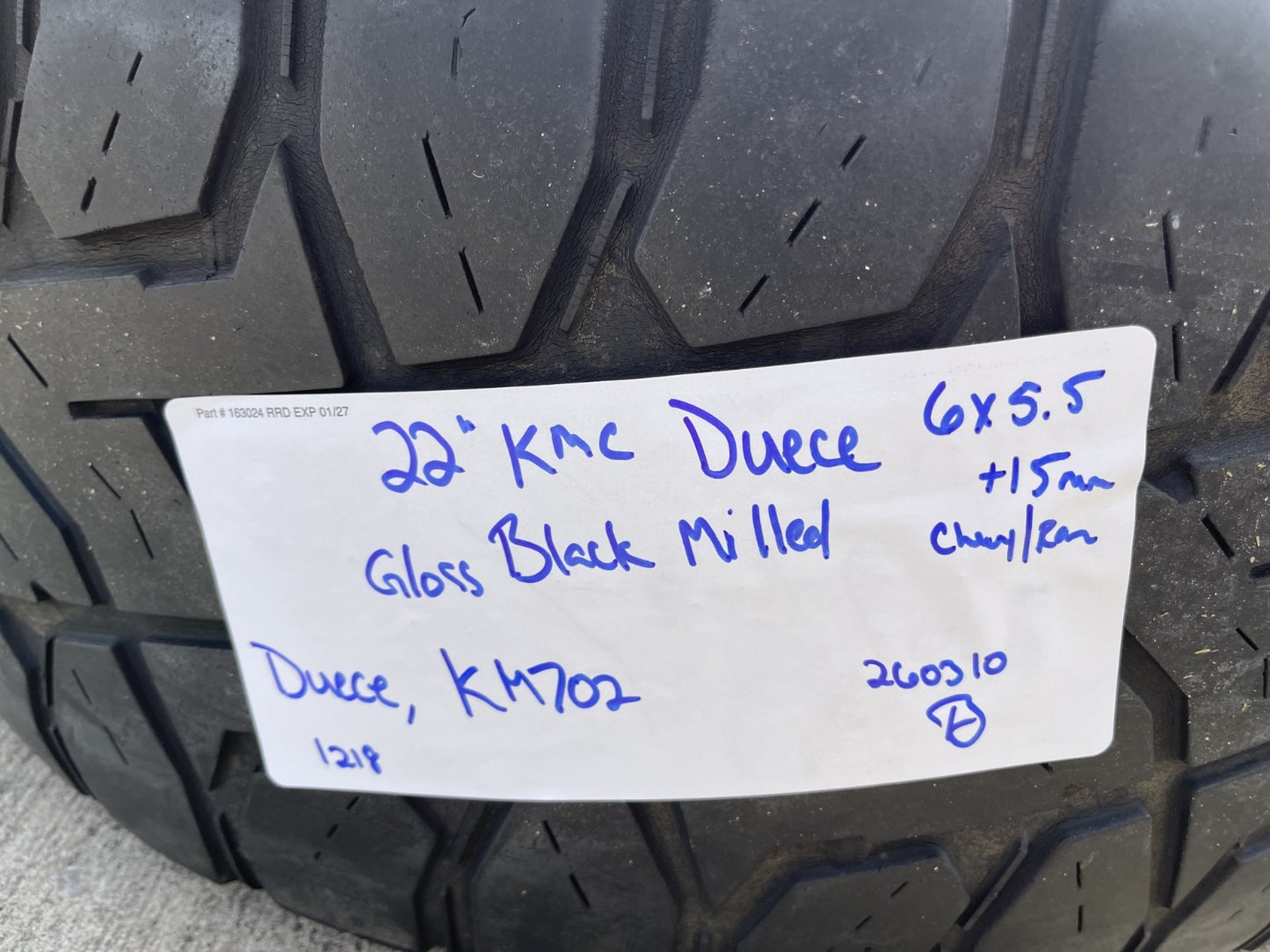 22x9 22" KMC Duece KM702 Chevy Silverado RAM wheels rims 6x139 6x5.5 tires TOYO