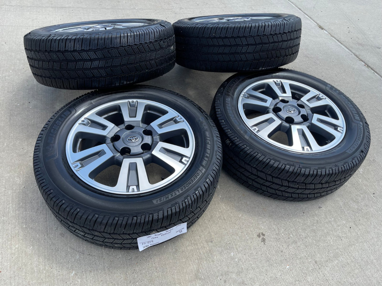 20" Toyota Tundra PLATINUM OEM 75159 SET wheels rims 5x150 tires MICHELIN