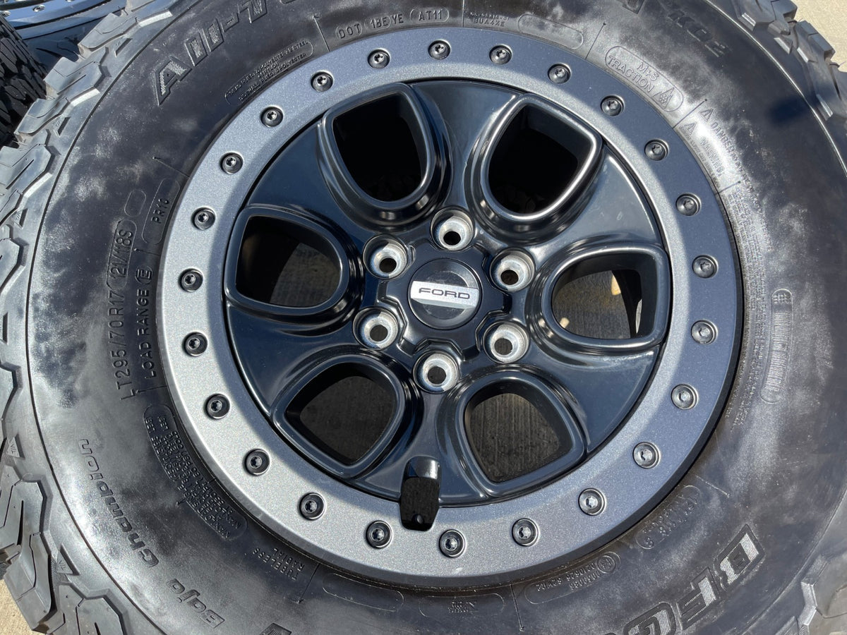 17" Ford F-150 Raptor OEM BEADLOCK rims wheels 10459 95210 SET BFG 33"
