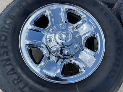 18" Dodge Ram 2500 3500 STEEL chrome OEM 2473 wheels rims tires SET