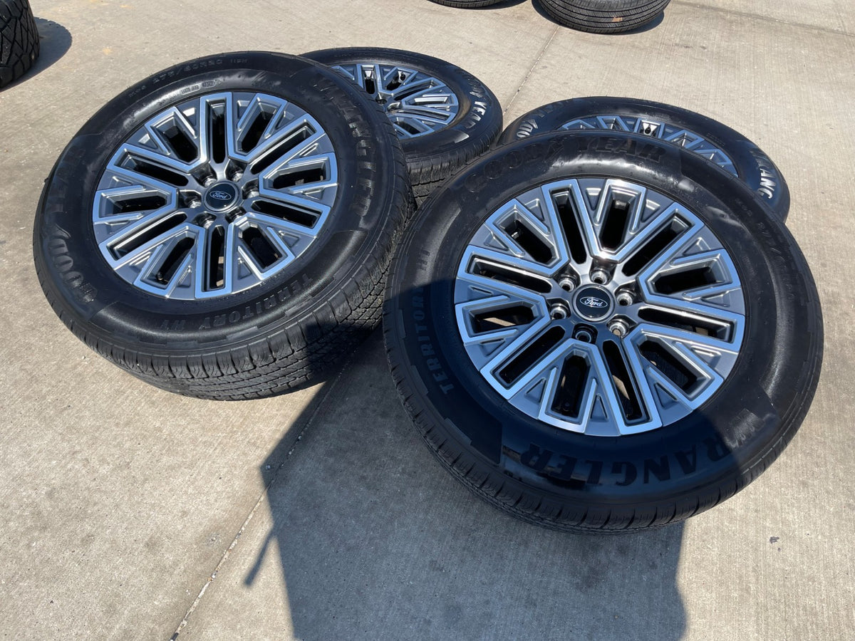 20" Ford F-150 LARIAT OEM rims wheels Expedition SET GOODYEAR 2027 NEW