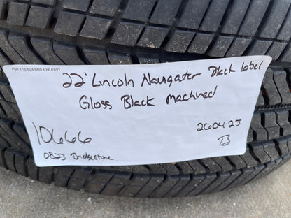 22" Lincoln Navigator OEM 10666 rims wheels BLACK LABEL BRIDGESTONE NEW