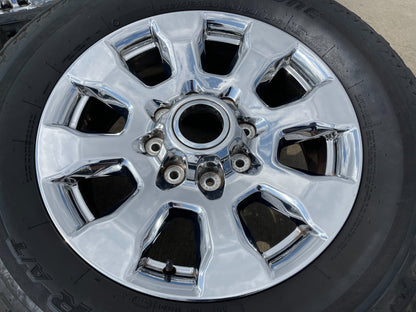 20" Ford F-250 King Ranch Lariat OEM 10100 rims wheels CHROME BRIDGESTONE