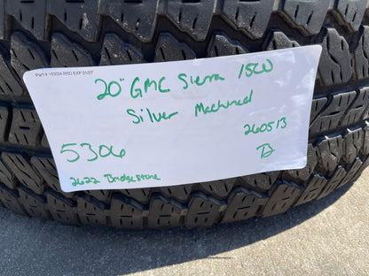 20" GMC Sierra Yukon DENALI OEM 5306 wheels rims Chevy Silverado BRIDGESTONE