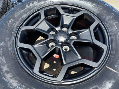 17" Jeep Wrangler SPORT OEM wheels rims tires 9237 black 2023 2024 2025 NEW